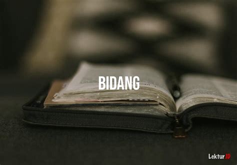 Arti kata bidang .